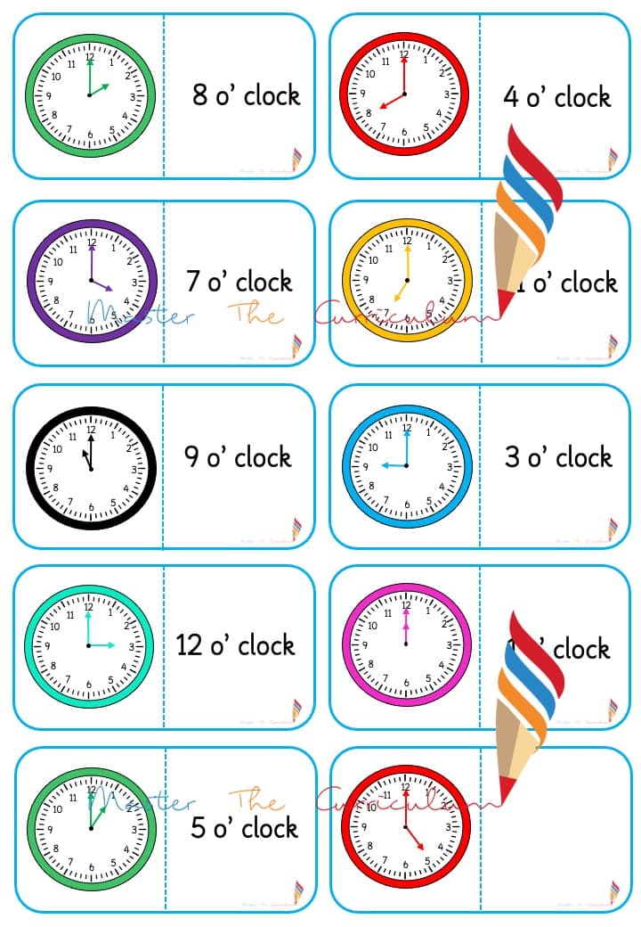 Cover of Time Dominoes – o’clock