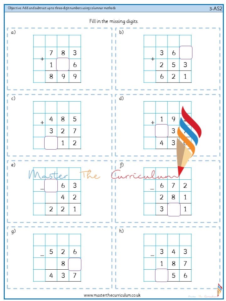 Cover of Add and subtract up to three-digit numbers using columnar methods (2)