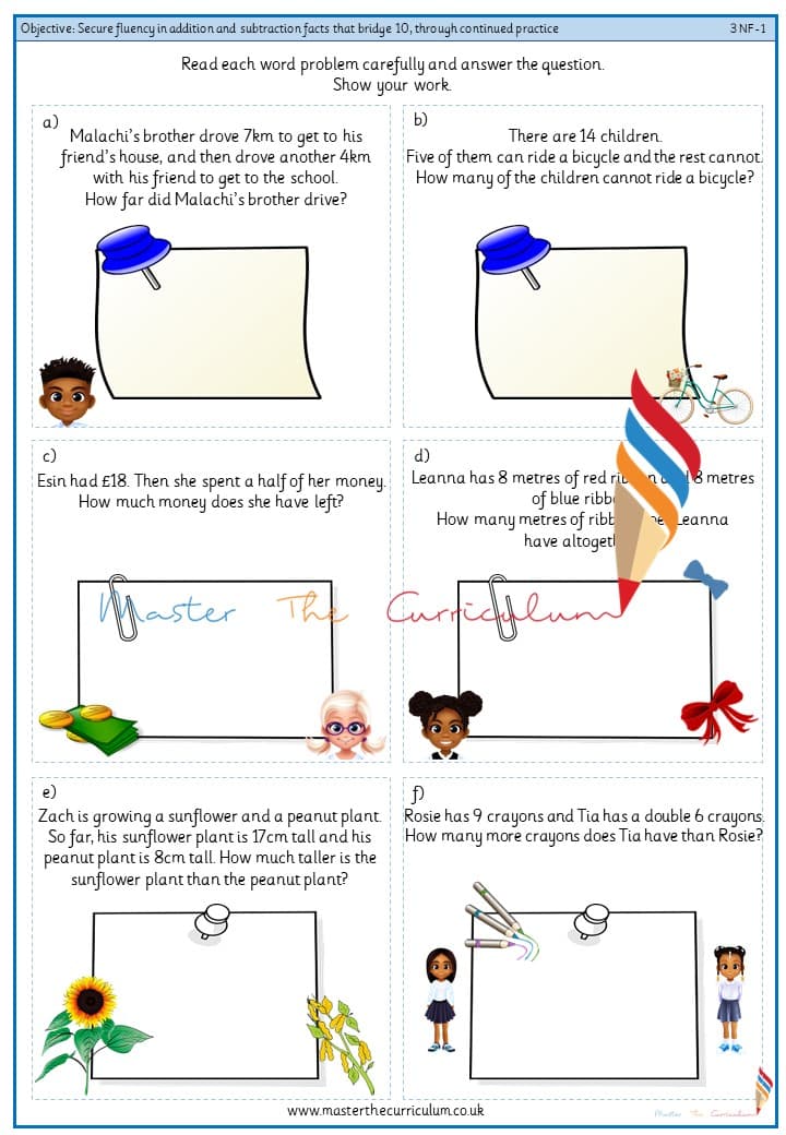Cover of Secure fluency in addition and subtraction facts that bridge 10, through continued practice (5)