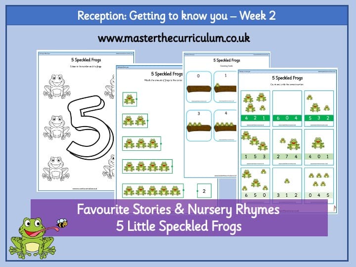Cover of Getting to Know You Week 2: 5 Little Speckled Frogs Activity Sheets