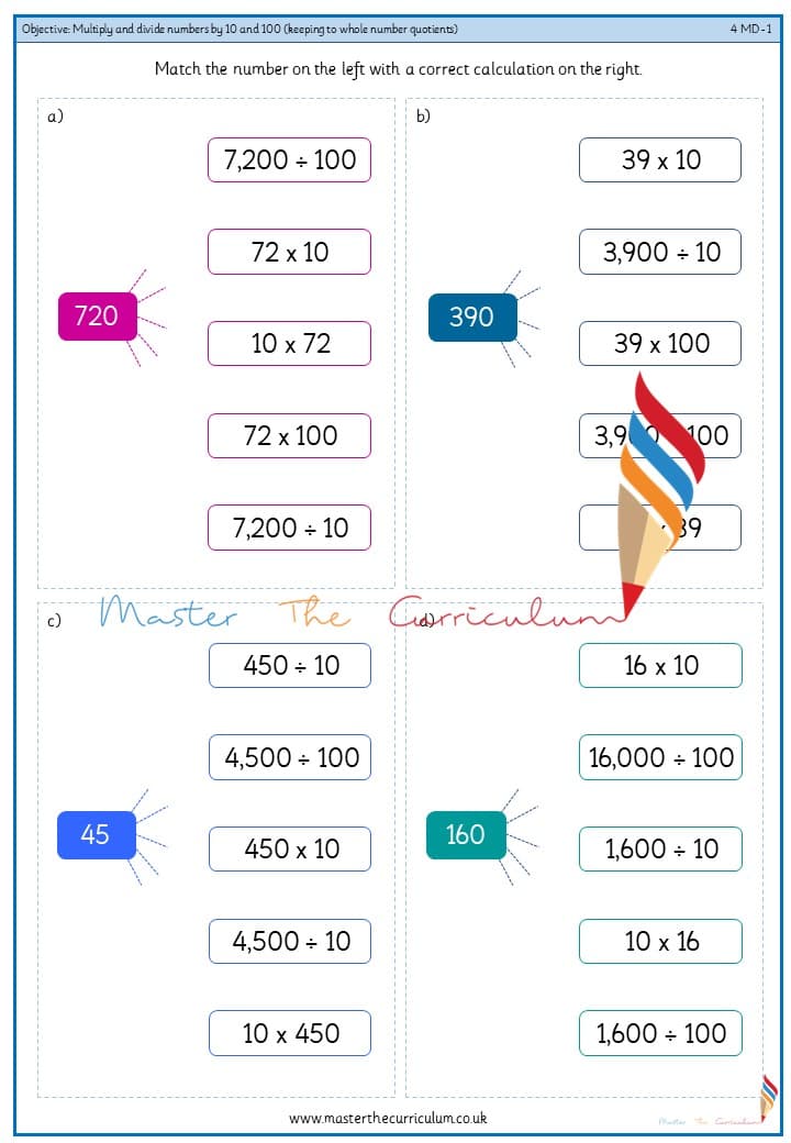 Cover of Multiply and divide numbers by 10 and 100 (keeping to whole number quotients) 5