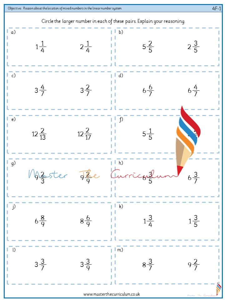 Cover of Reason about the location of mixed numbers in the linear number system (5)