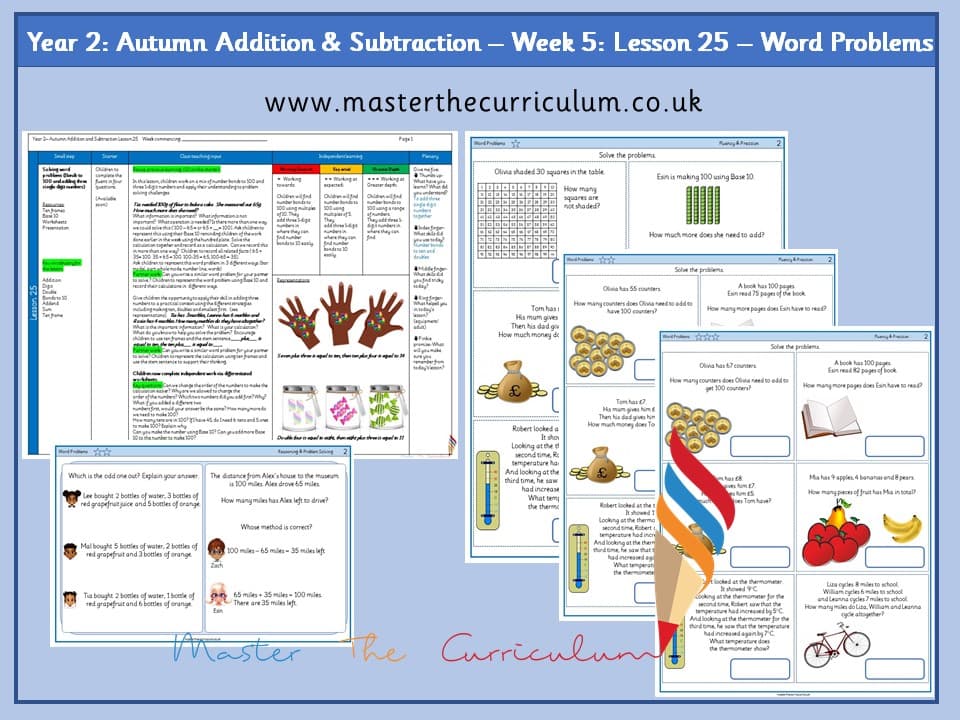 Cover of Year 2: Addition and Subtraction: Lesson 25 – Word Problems