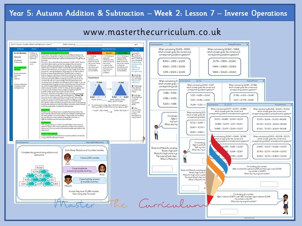 Cover of Year 5: Addition and Subtraction: Lesson 7 – Inverse Operations