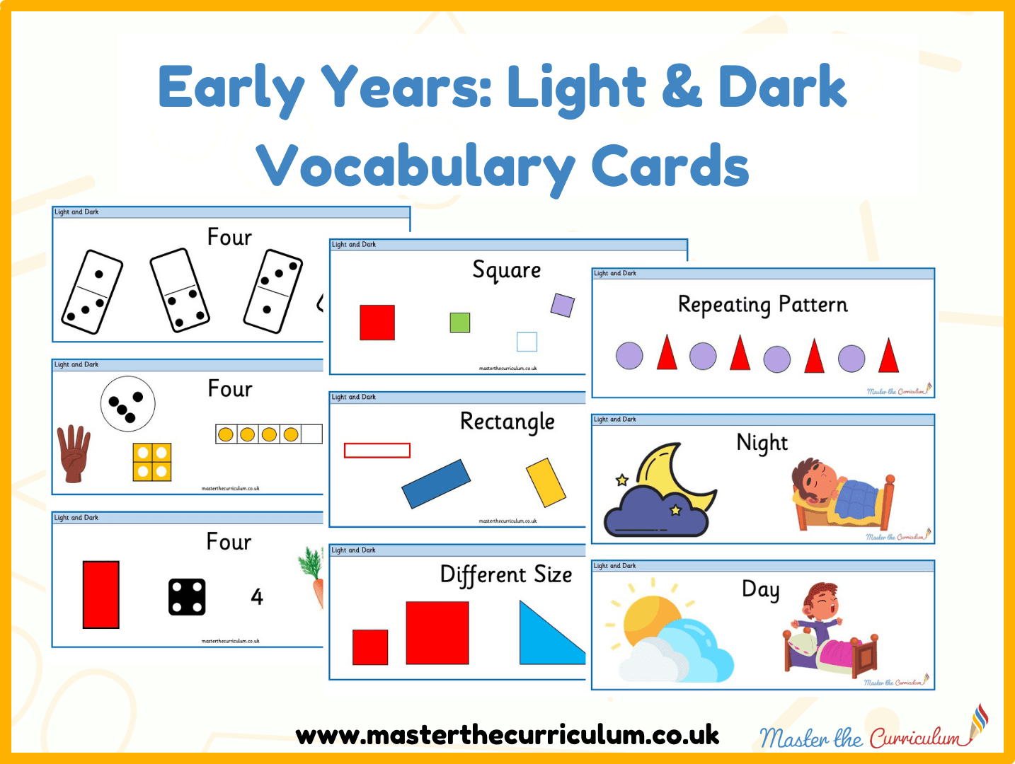 Cover of Light and Dark Vocabulary Cards