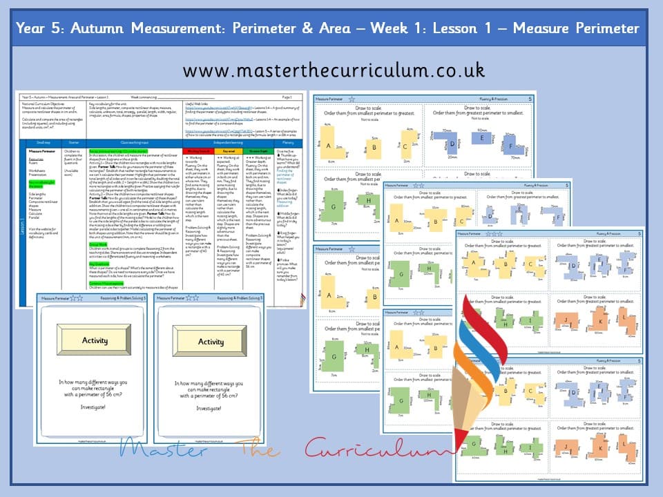 Cover of Year 5: Measurement: Perimeter and Area: Lesson 1 – Measure Perimeter