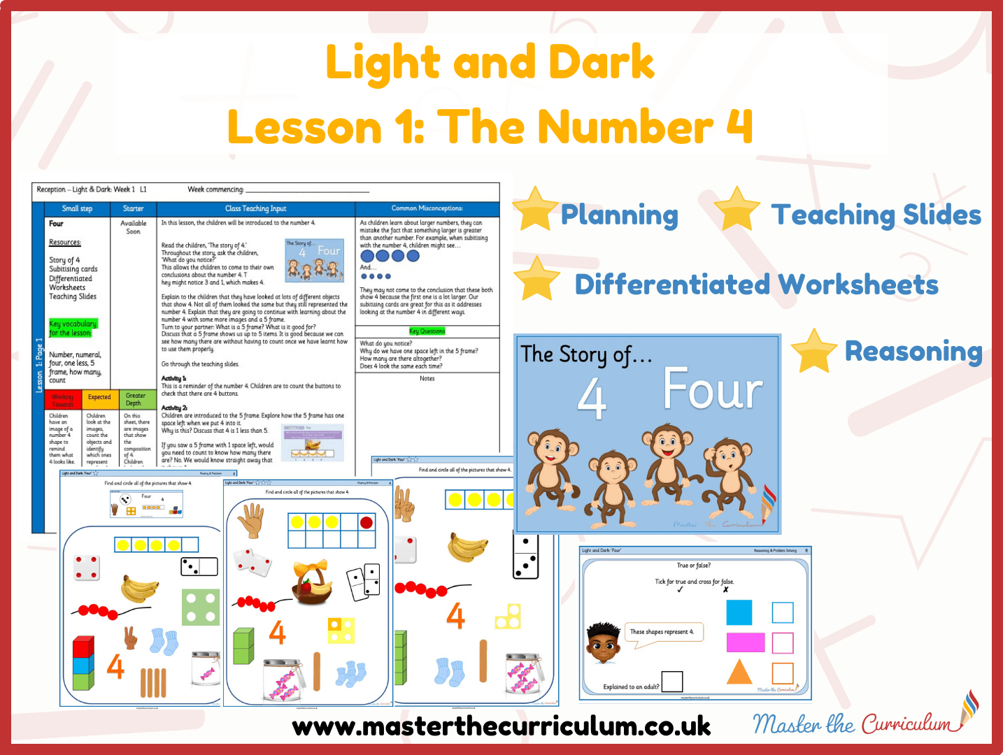 Cover of Light and Dark: Week 1: Lesson 1 – The number 4