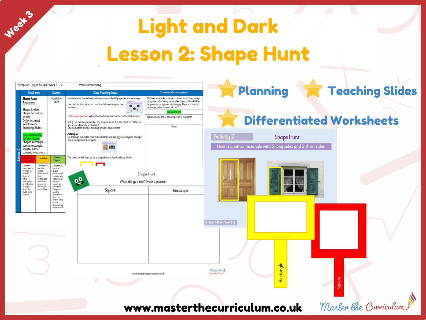 Cover of Light and Dark: Week 3: Lesson 2 – Shape Hunt