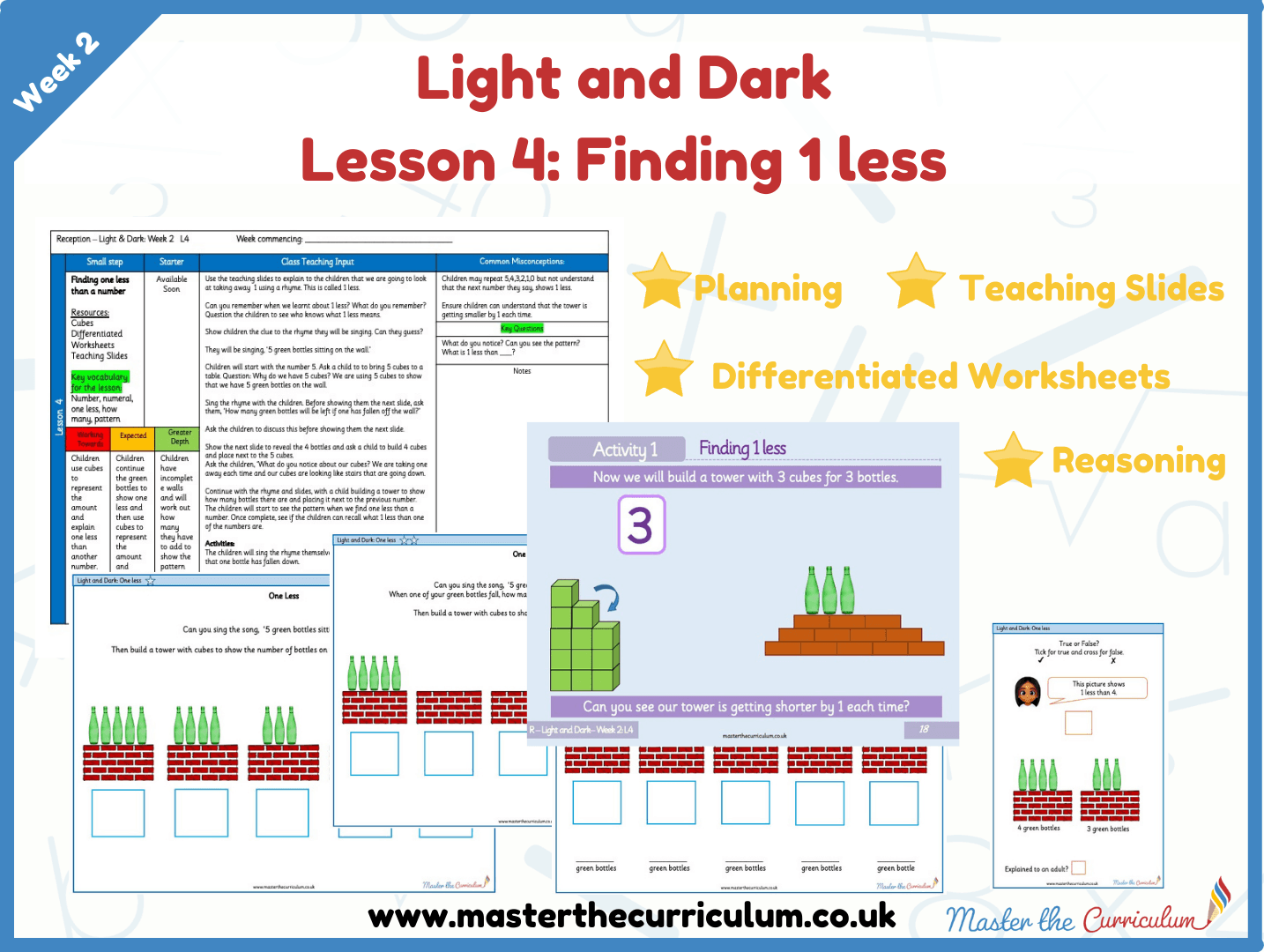 Cover of Light and Dark: Week 2: Lesson 4 – Finding one less