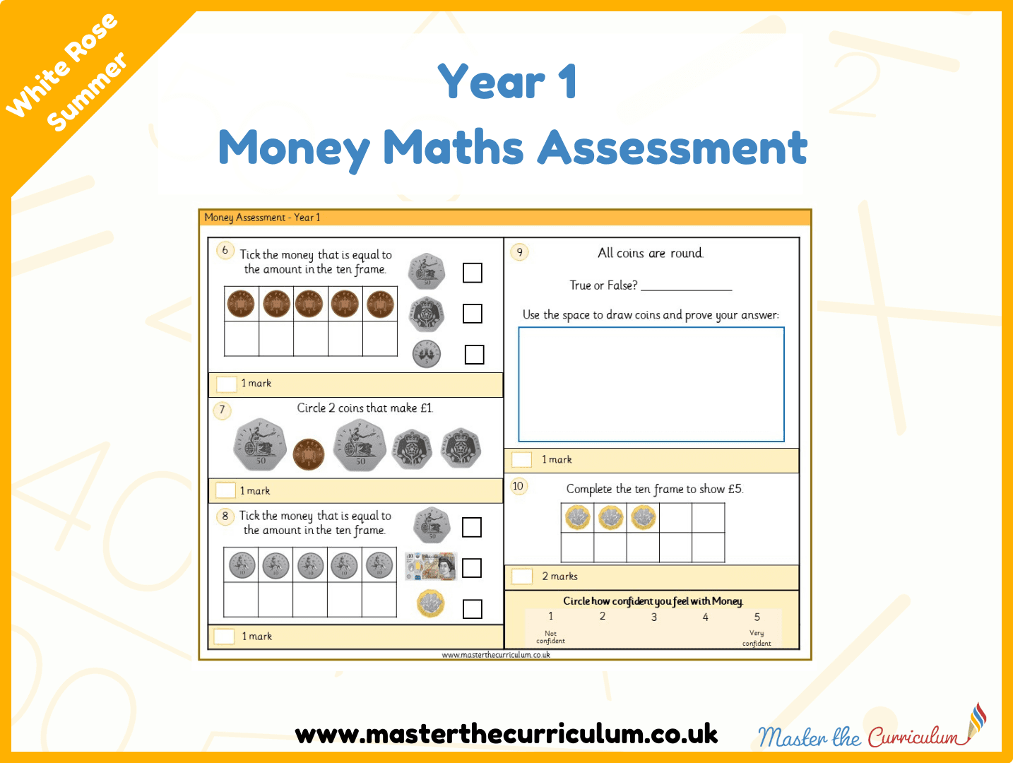 Cover of Year 1 Money Maths Assessment