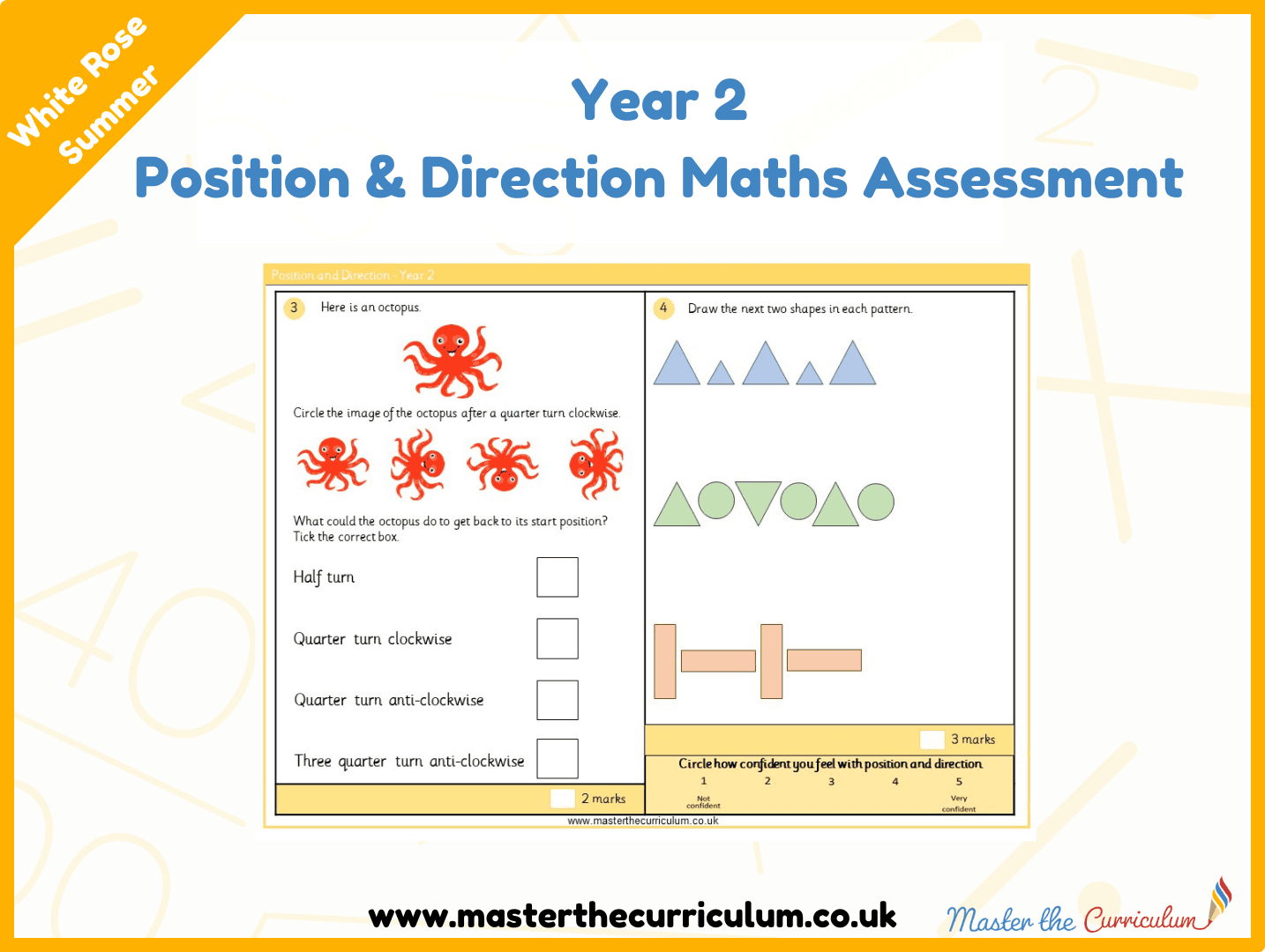 Cover of Year 2 Position and Direction Maths Assessment