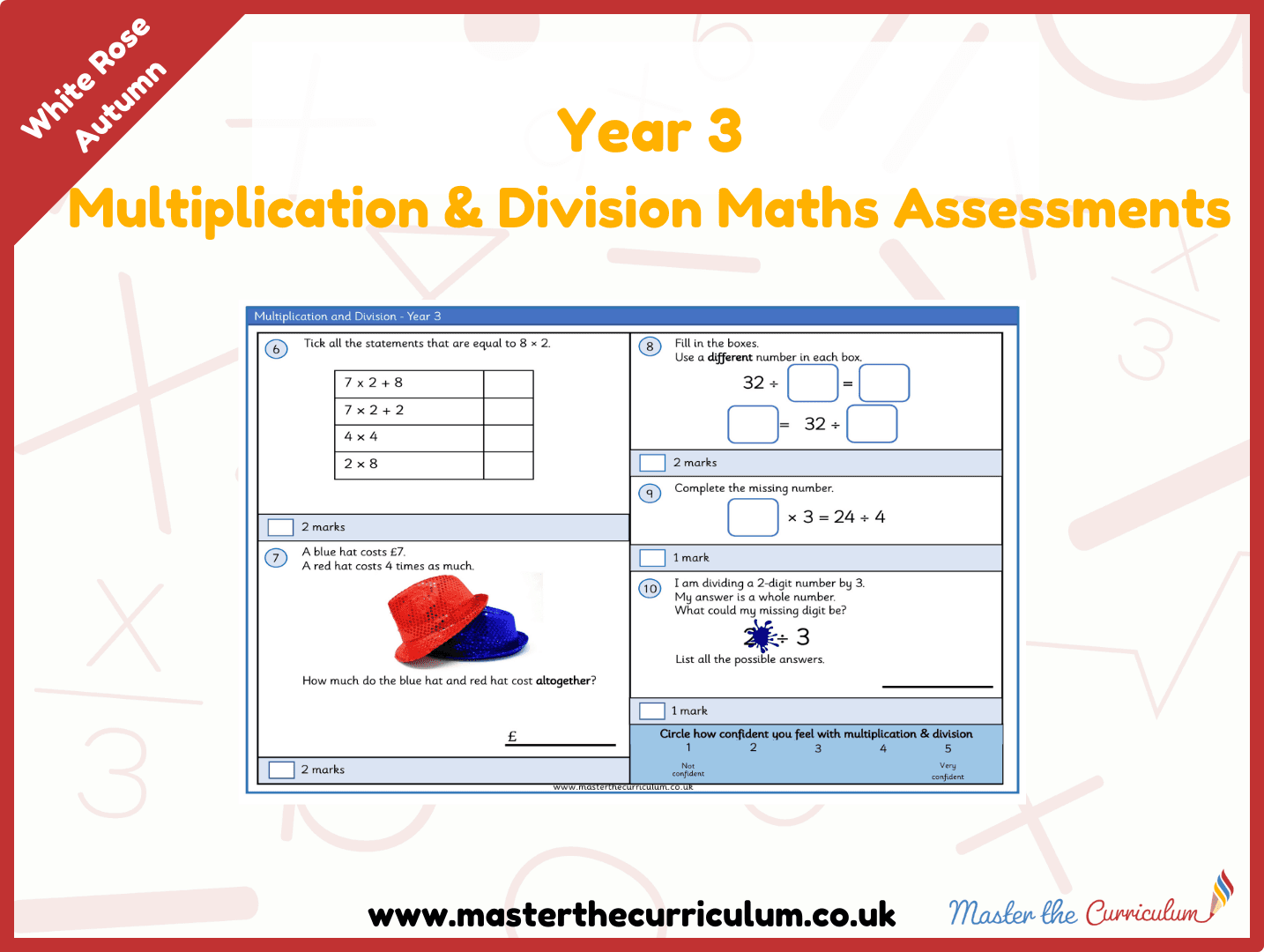 Cover of Year 3 Multiplication and Division Maths Assessment