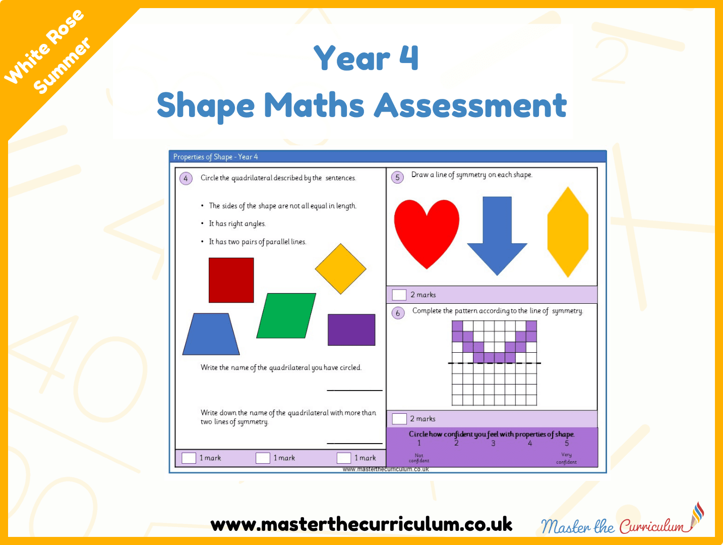 Cover of Year 4 Shape Maths Assessment