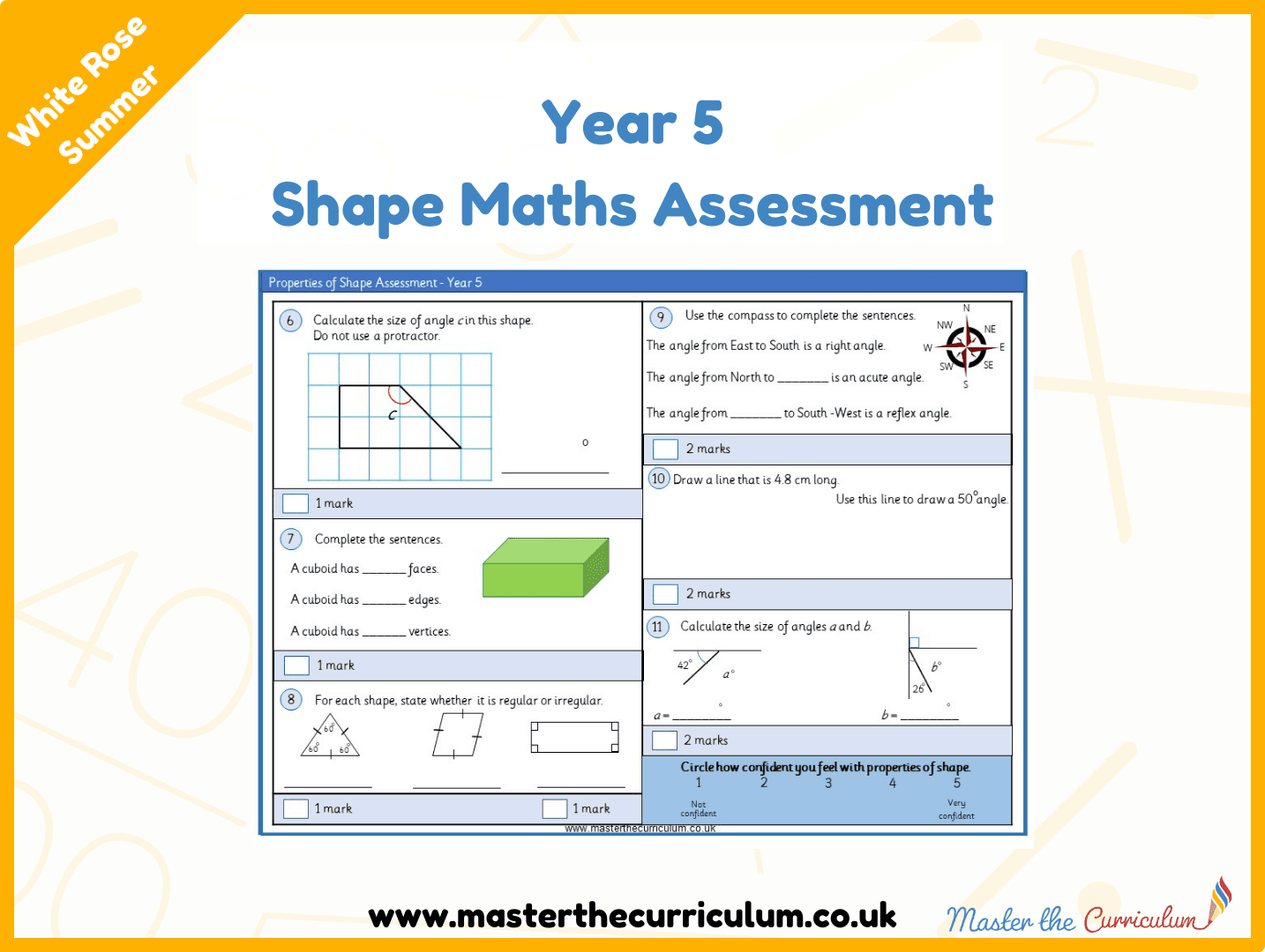 Cover of Year 5 Shape Maths Assessment