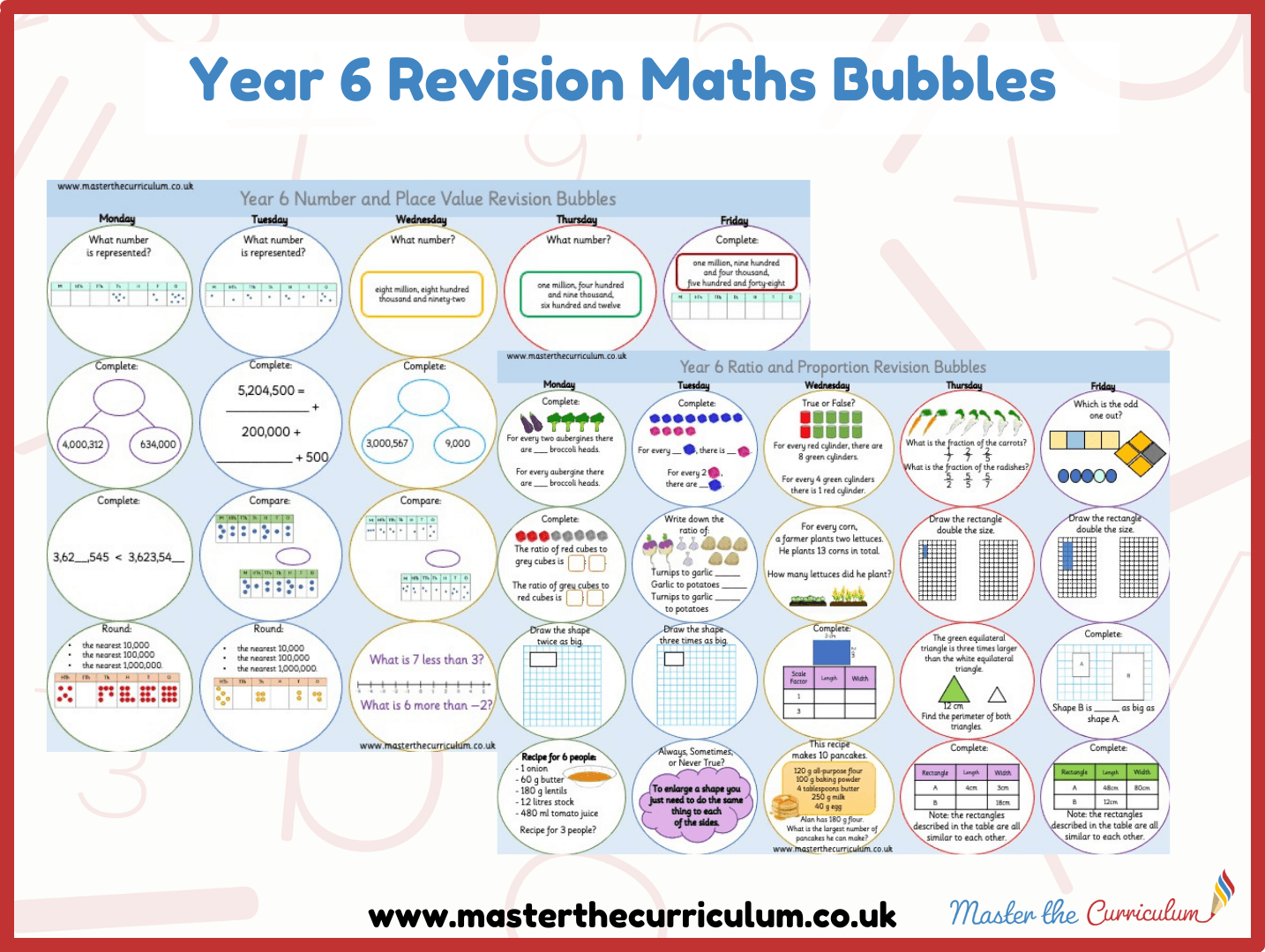Cover of Year 6 – Morning Maths Revision Bubbles