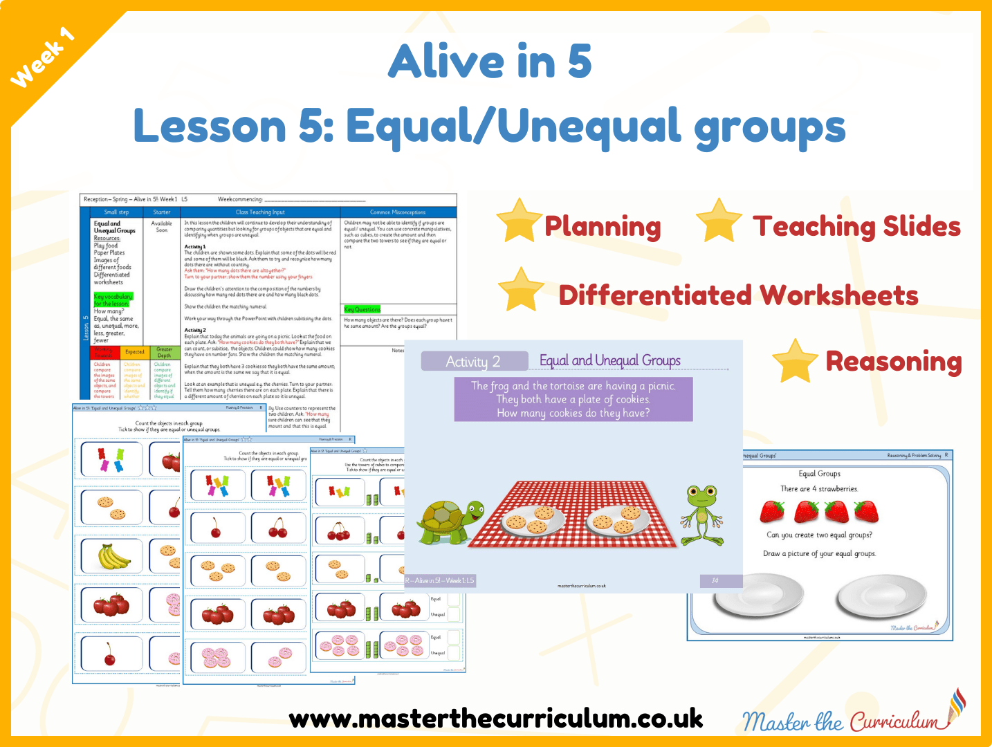 Cover of Alive in 5: Week 1: Lesson 5 – Equal/Unequal Groups