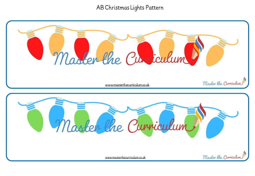 Cover of Patterned Christmas Lights Activity