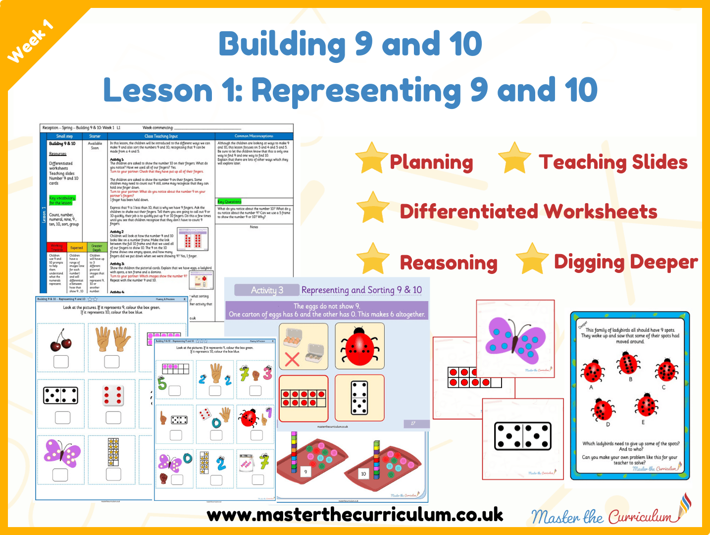 Cover of Building 9 and 10: Lesson 1 – Representing 9 and 10