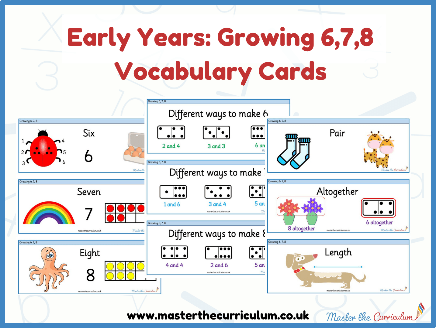 Cover of Growing 6,7, 8 Vocabulary Cards
