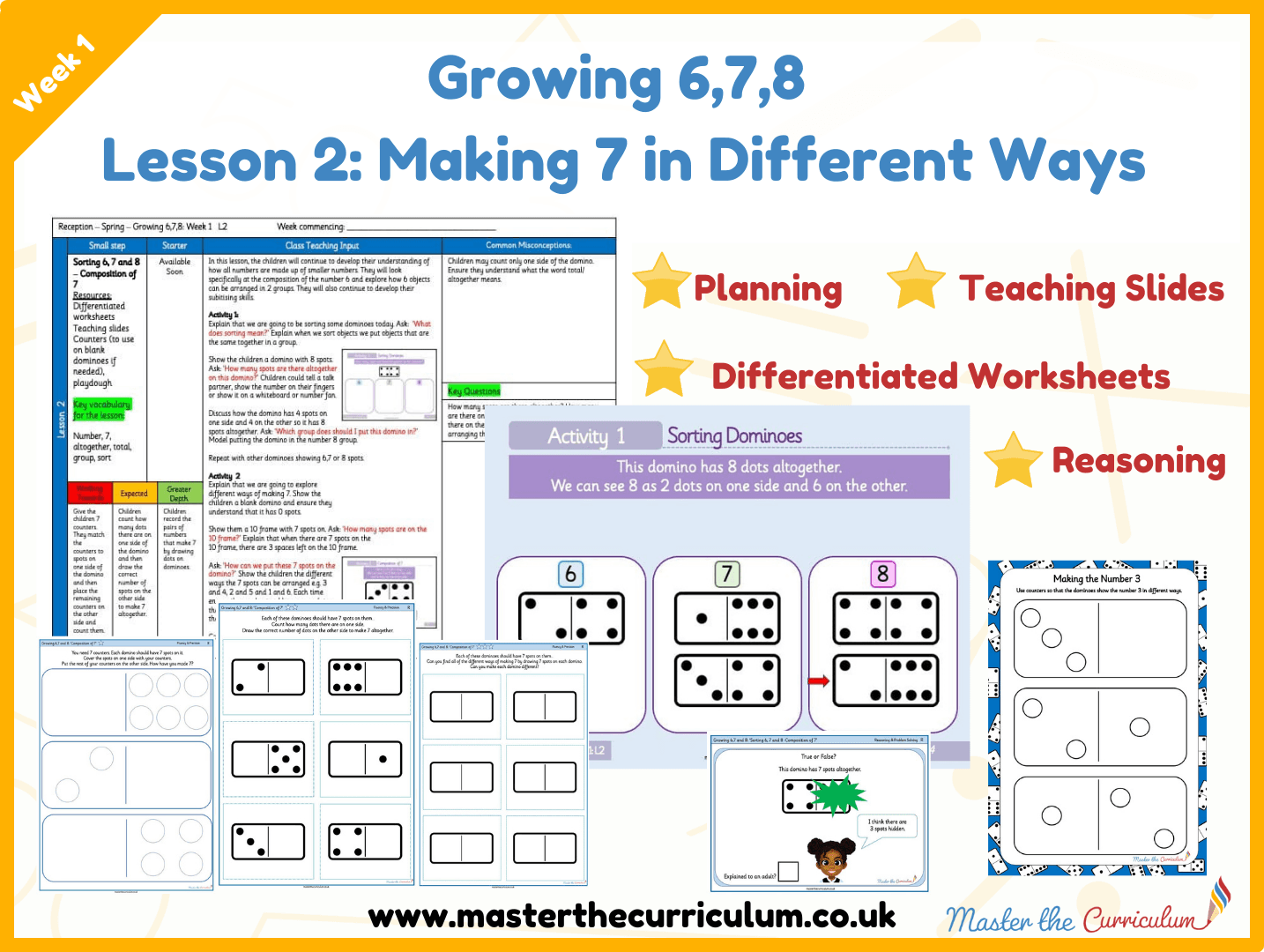 Cover of Growing 6,7,8 : Week 1: Lesson 2 – Composition of 7