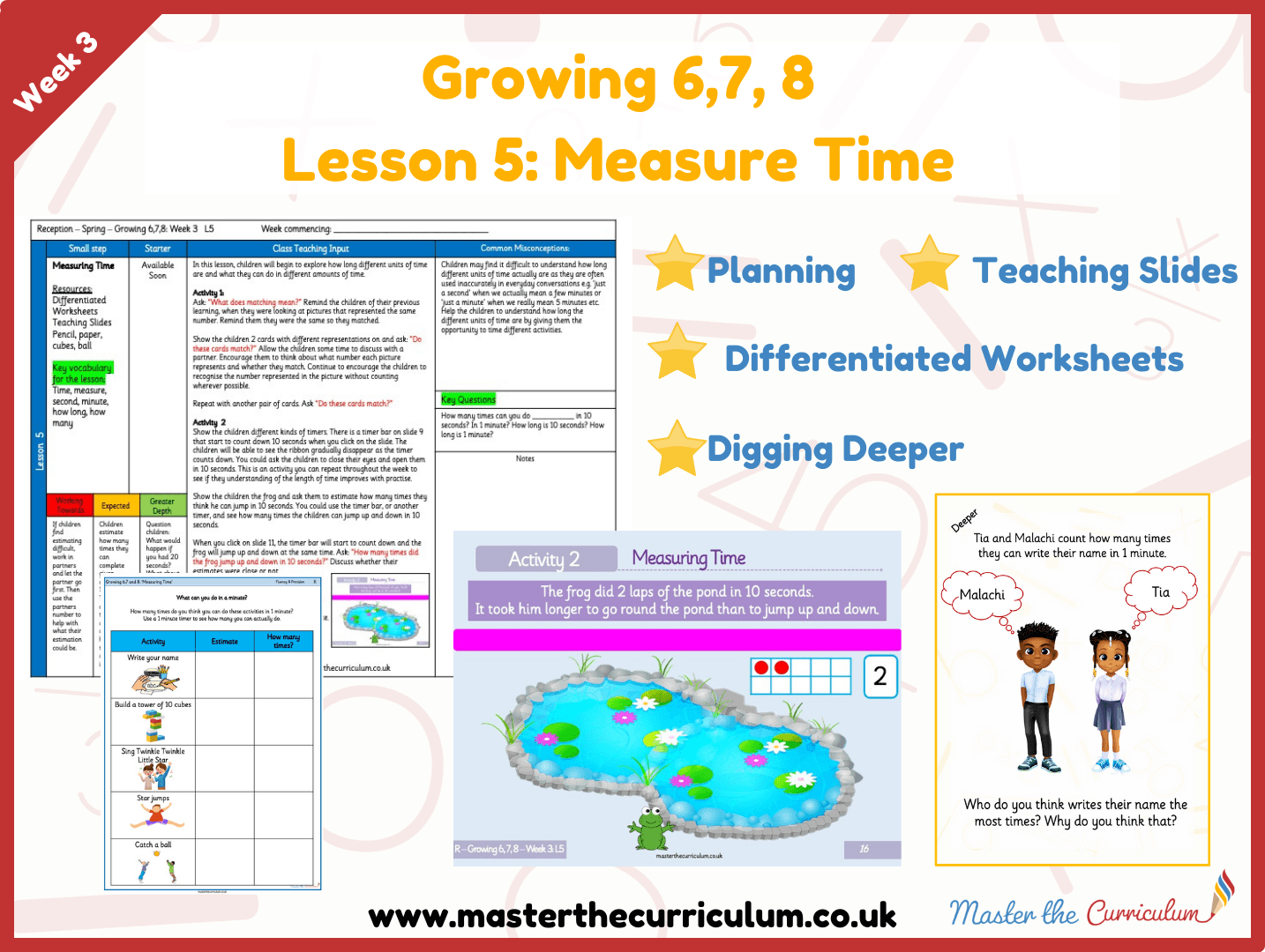 Cover of Growing 6,7,8 : Week 3: Lesson 5– Measure Time