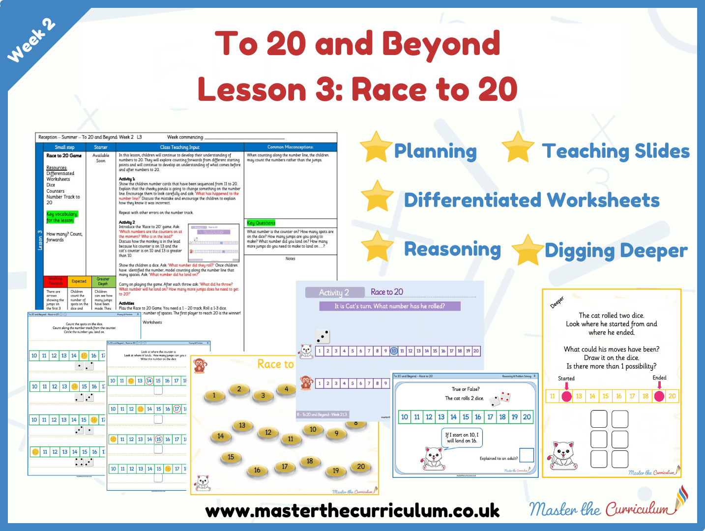 Cover of To 20 and Beyond: Week 2: Lesson 3 – Race to 20