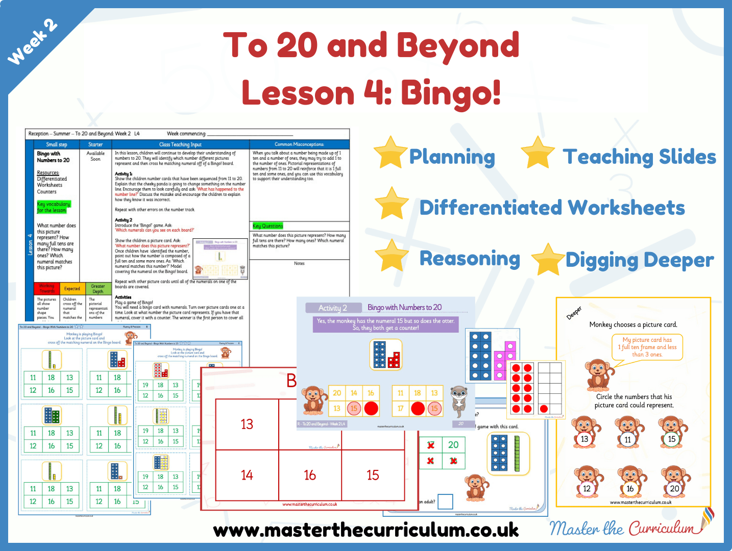 Cover of To 20 and Beyond: Week 2: Lesson 4 – Bingo!