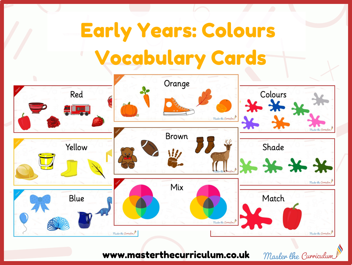 Cover of Early Years Colours Vocabulary Cards