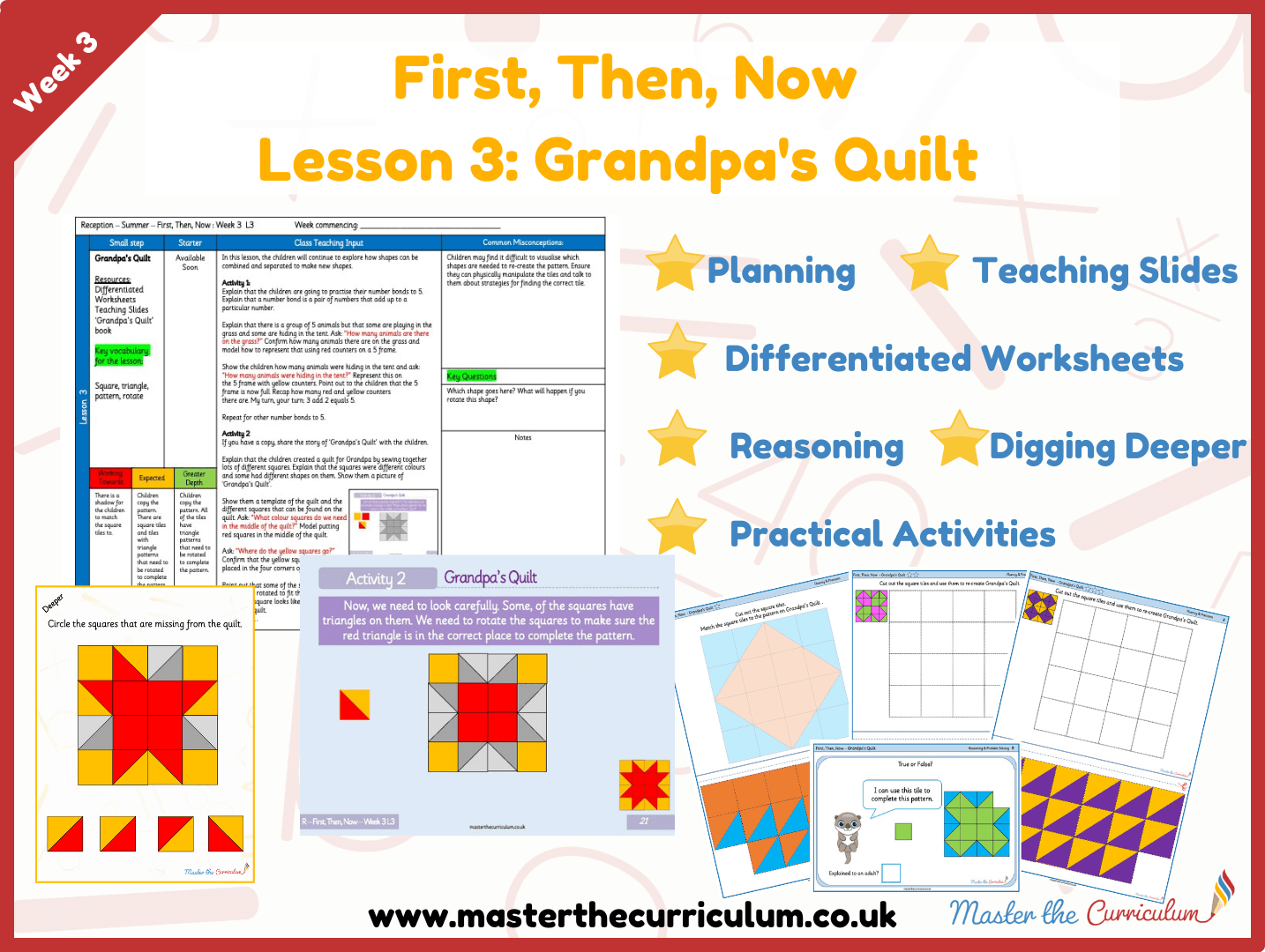 Cover of First, Then, Now: Week 3 Lesson 3 – Grandpa’s Quilt