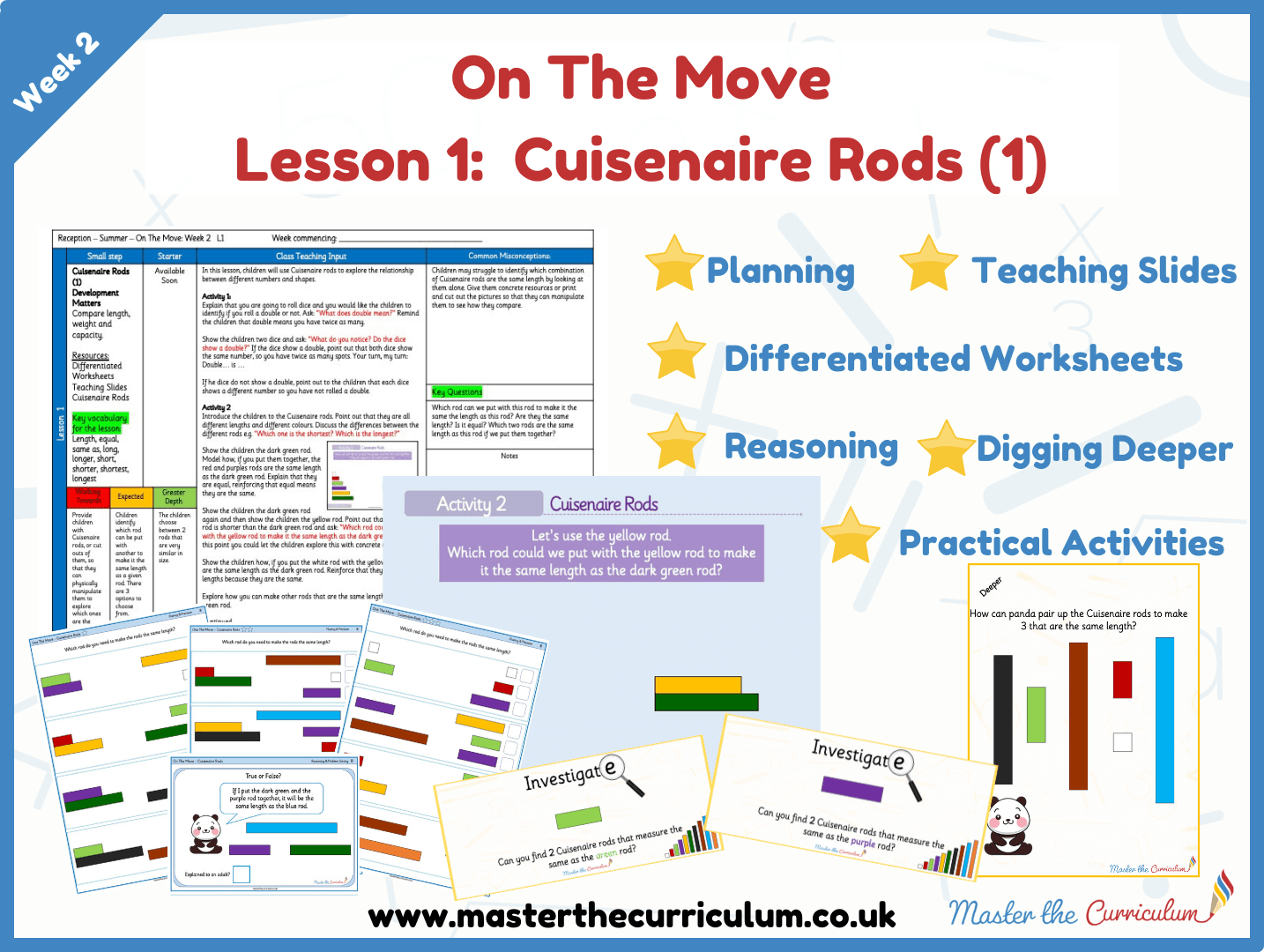 Cover of On the Move: White Rose Week 2 Lesson 1 – Cuisenaire Rods (1)