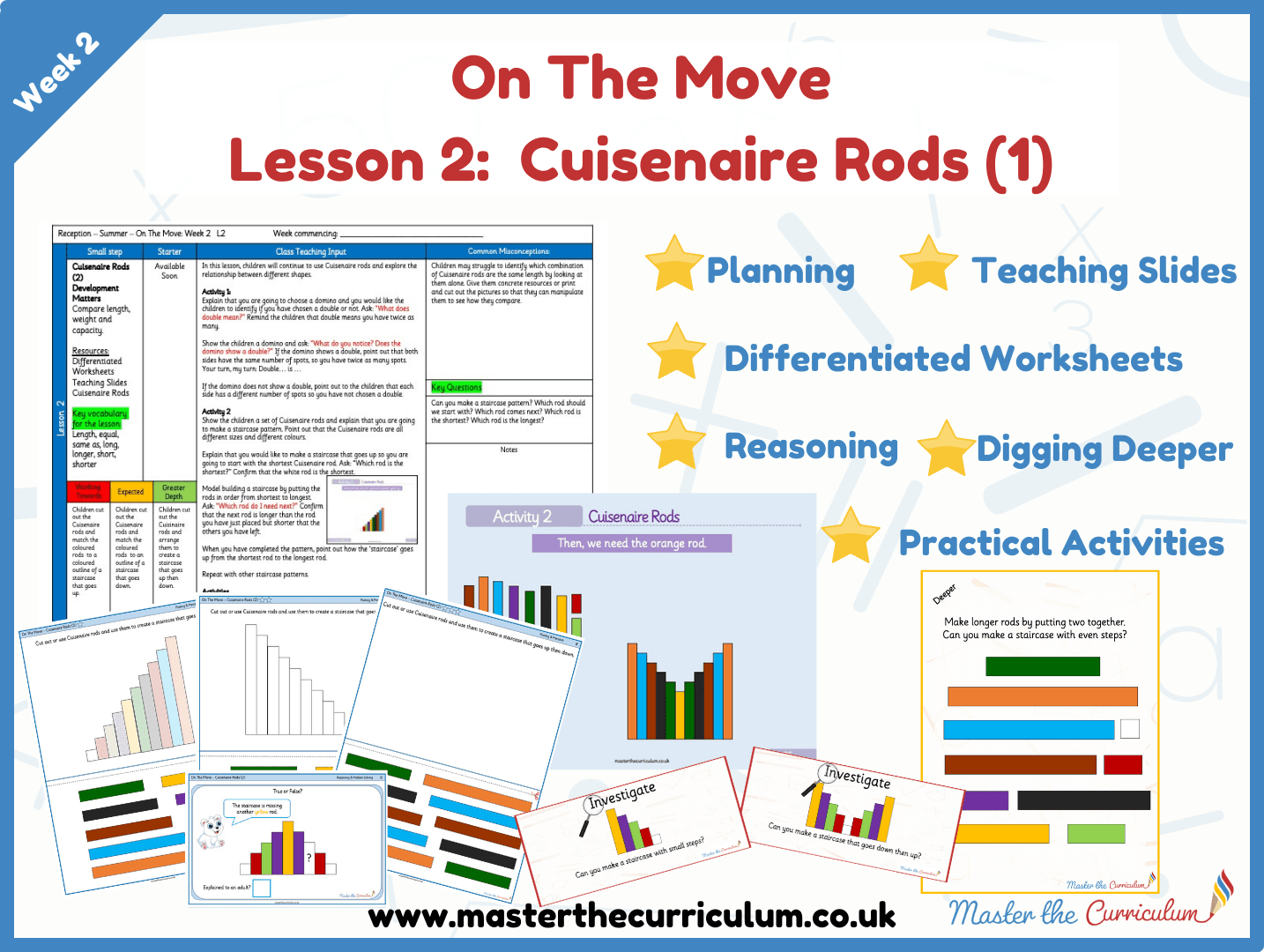 Cover of On the Move: White Rose Week 2 Lesson 2 – Cuisenaire Rods (2)