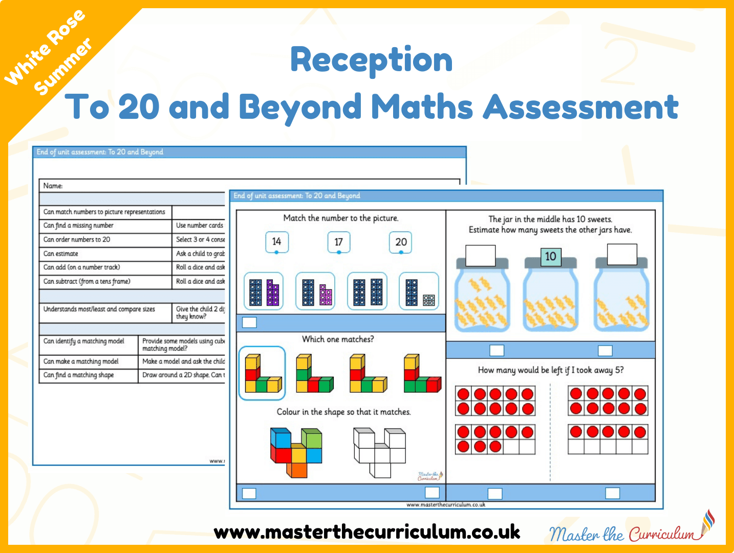 Cover of To 20 and Beyond End of Unit Maths Assessment