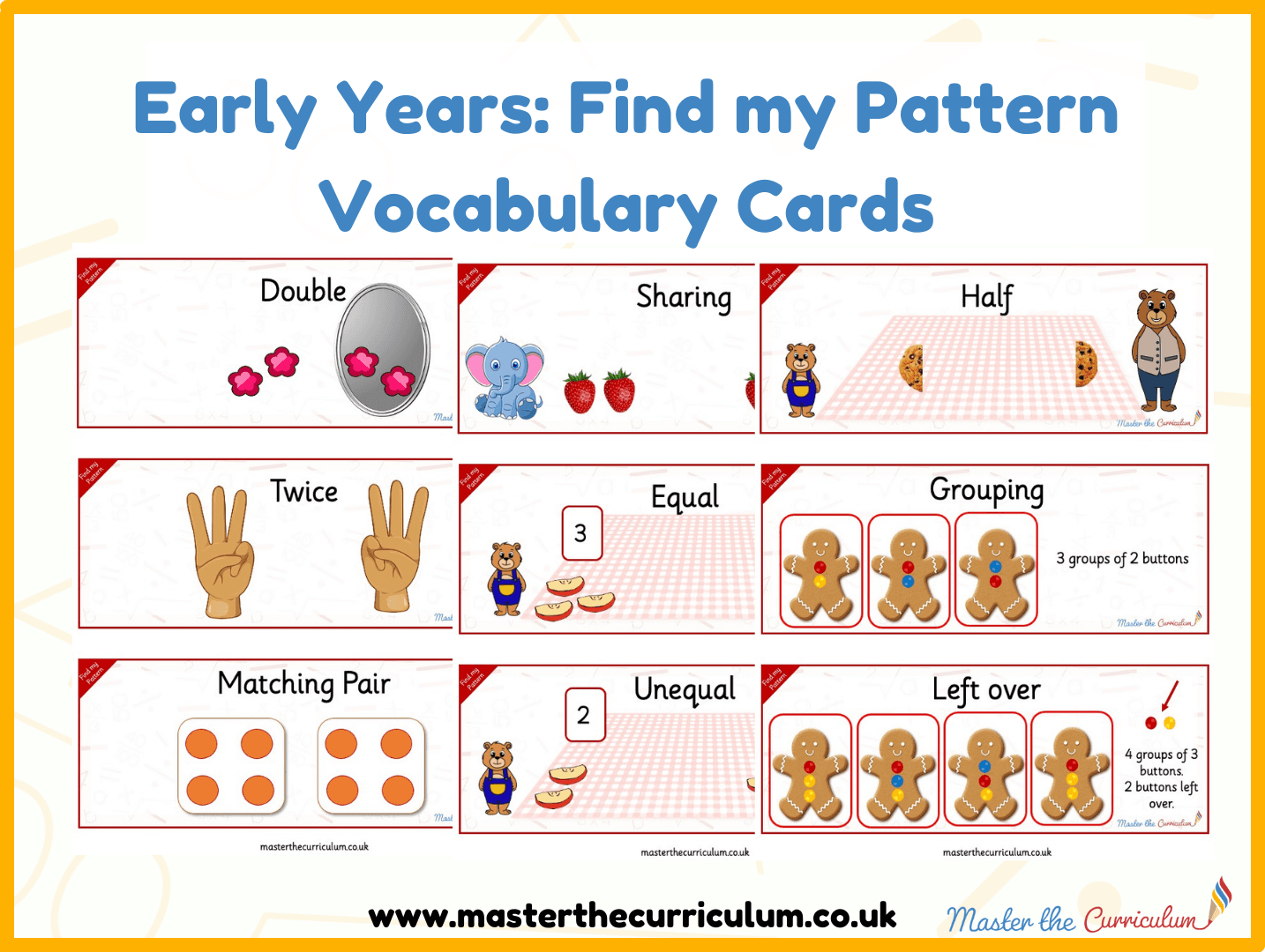 Cover of Find my Pattern Vocabulary Cards