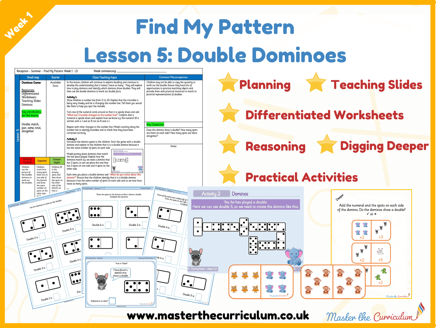 Cover of Find my Pattern: Week 1 Lesson 5 – Double Dominoes Game