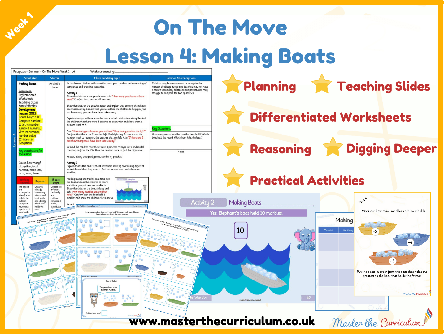 Cover of On the Move: White Rose Week 1 Lesson 4 – Making Boats