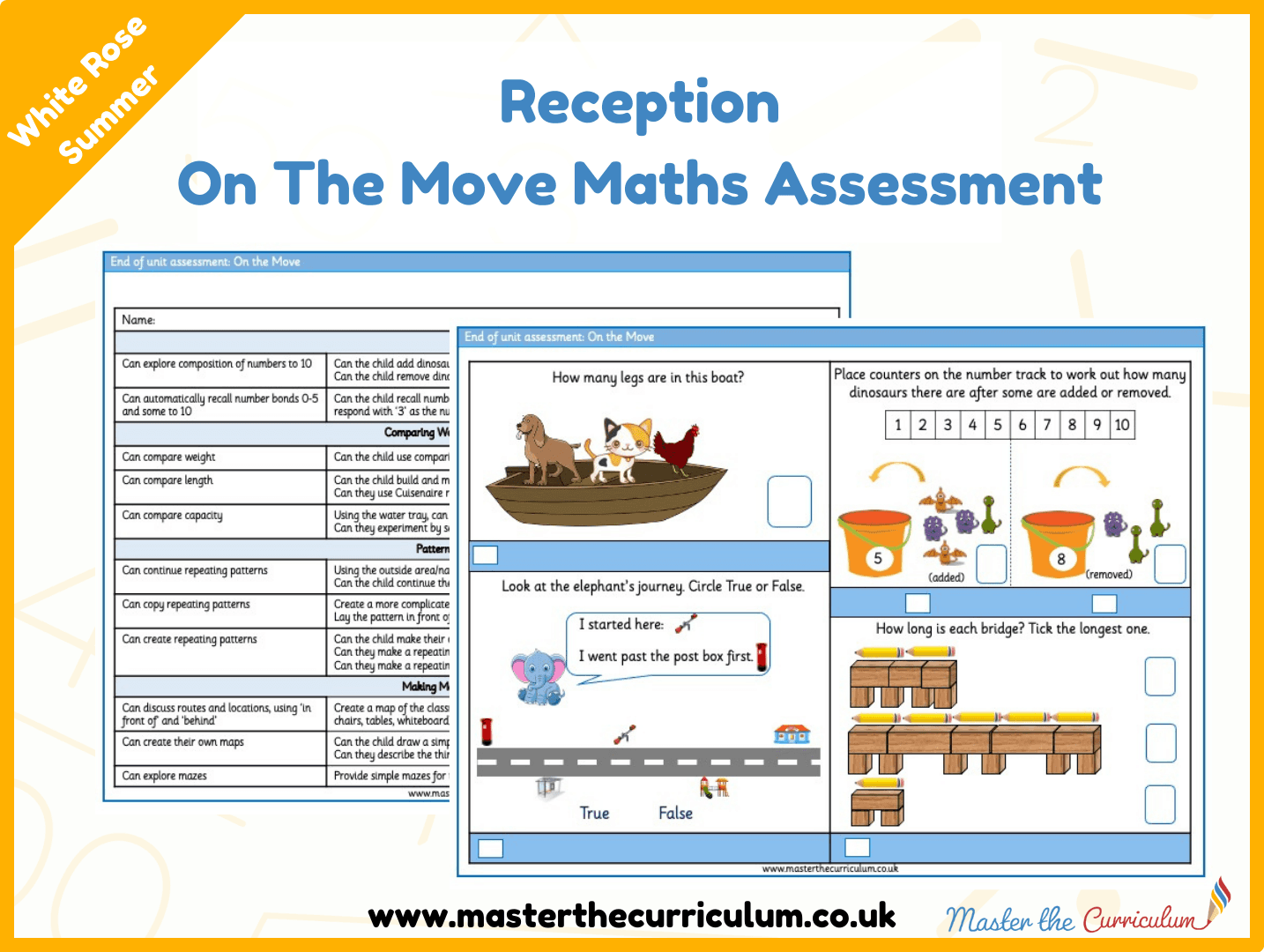 Cover of On the Move End of Unit Maths Assessment