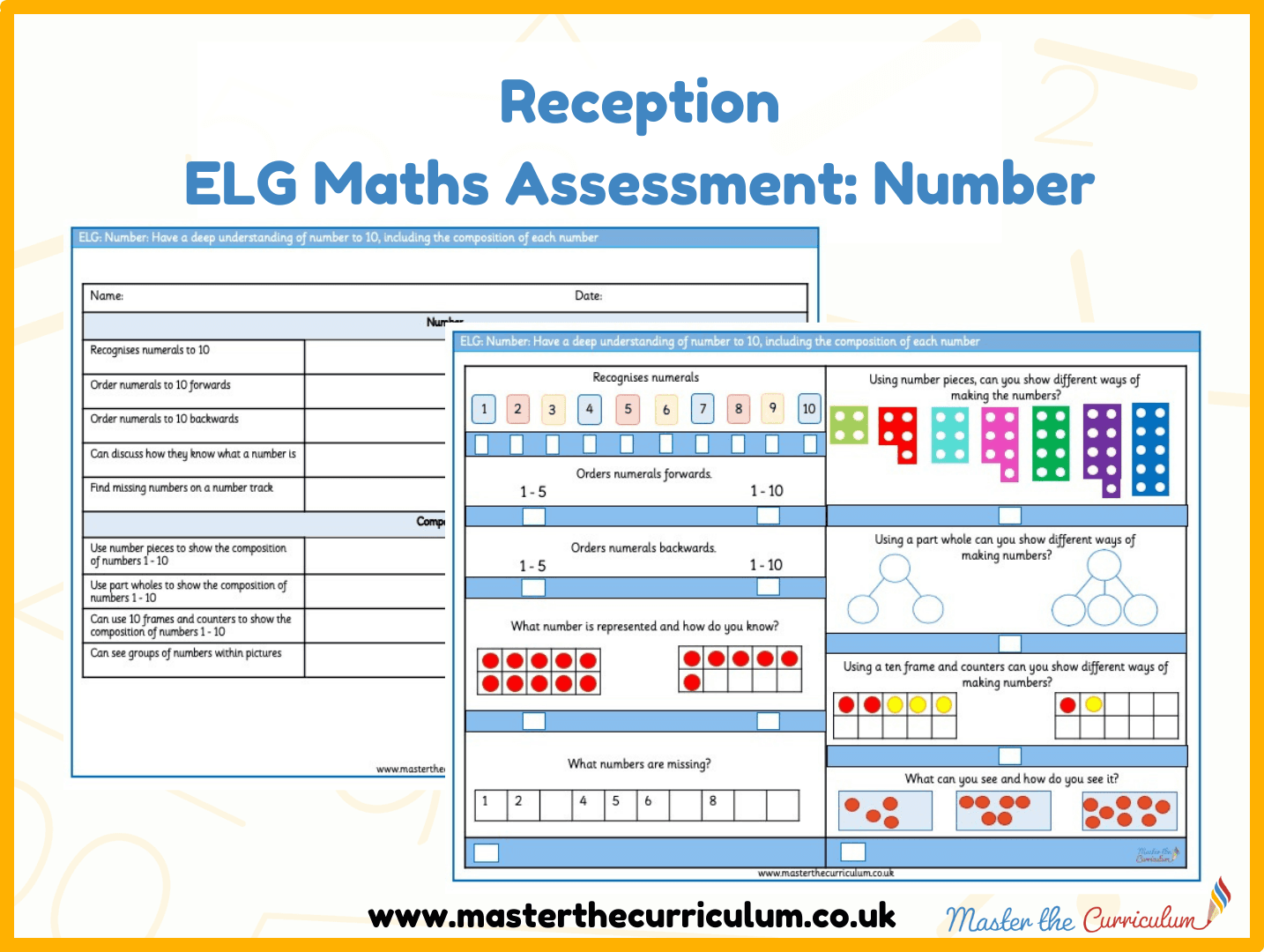 Cover of Early Learning Goal Maths Assessment: Number