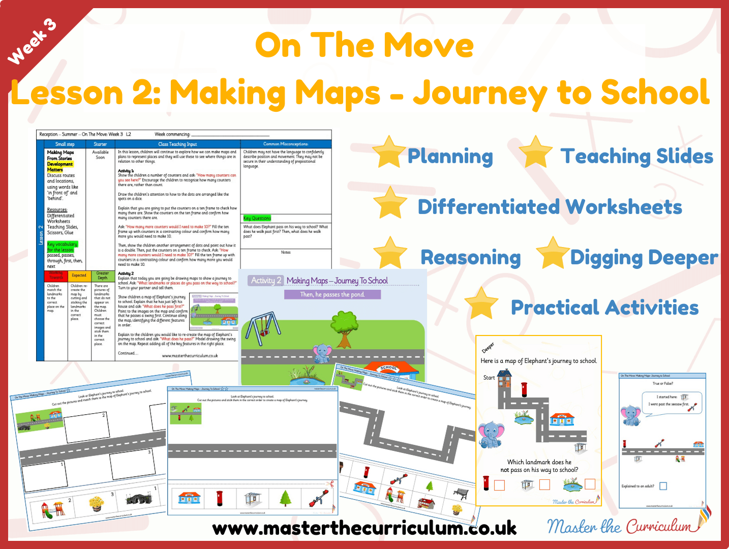 Cover of On the Move: White Rose Week 3 Lesson 2 – Making Maps from Stories – Journey to School