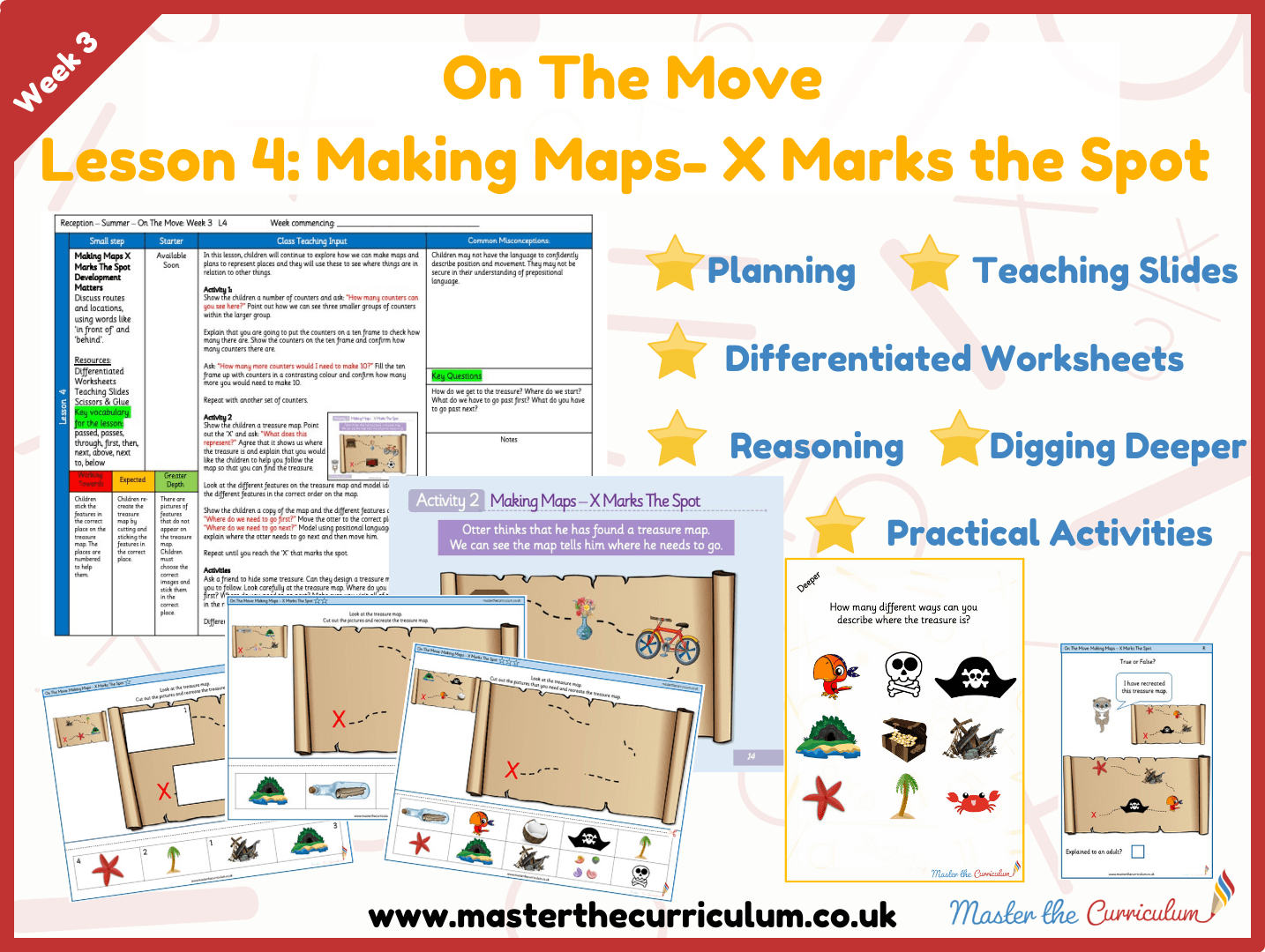 Cover of On the Move: White Rose Week 3 Lesson 4 – Making Maps – X Marks the Spot