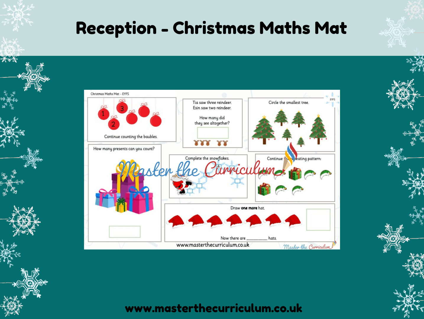 Cover of Reception – Christmas Maths Mat