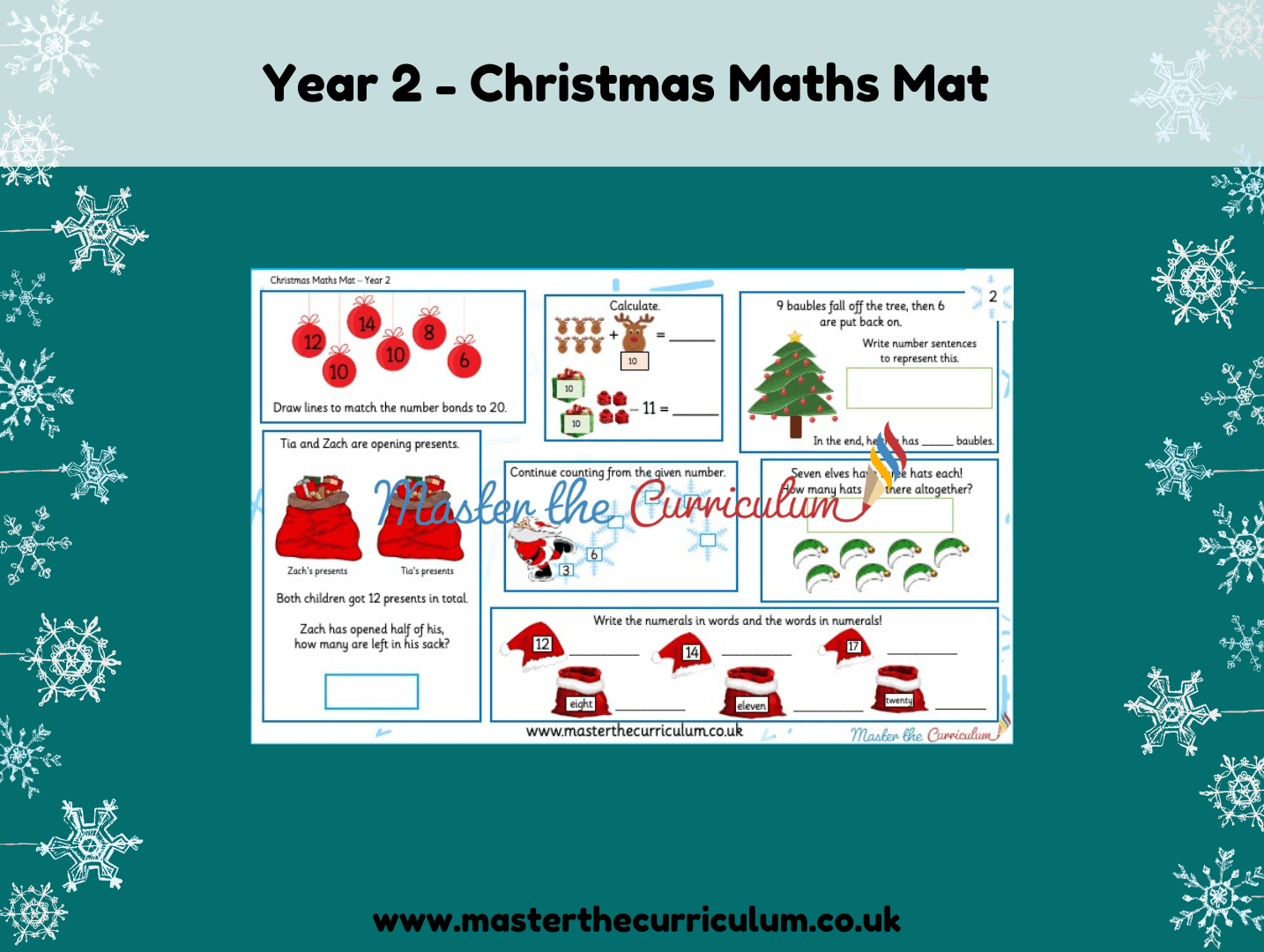 Cover of Year 2 – Christmas Maths Mat