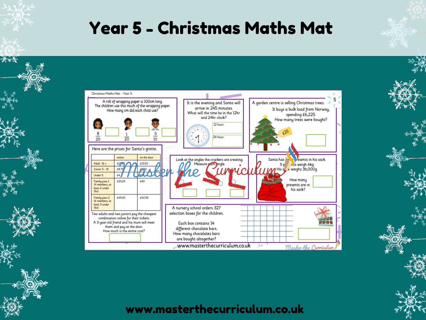 Cover of Year 5 – Christmas Maths Mat