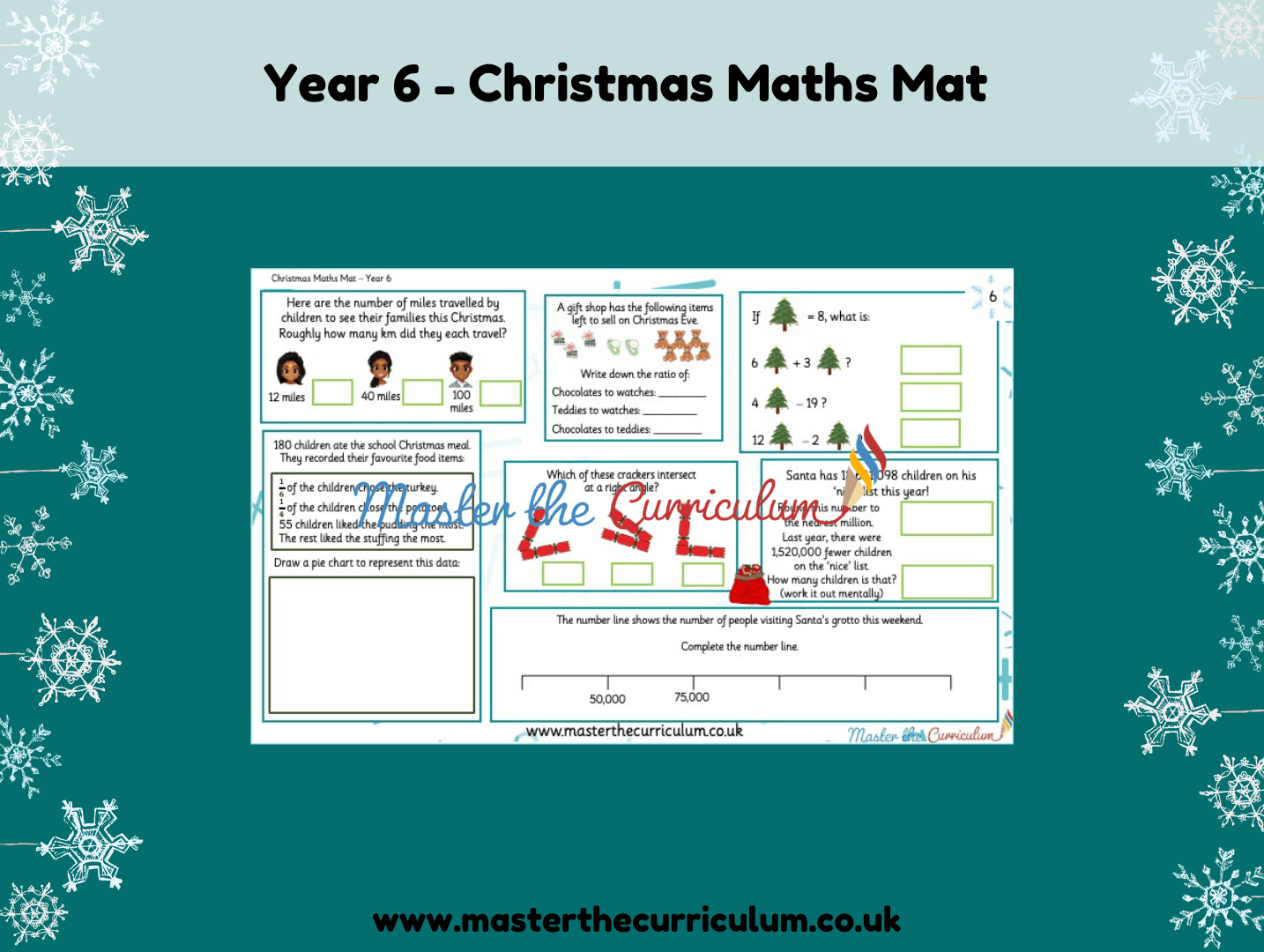 Cover of Year 6 – Christmas Maths Mat