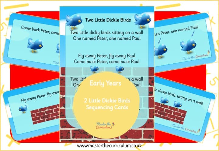 Cover of 2 Little Dickie Birds Poster and Sequencing Cards