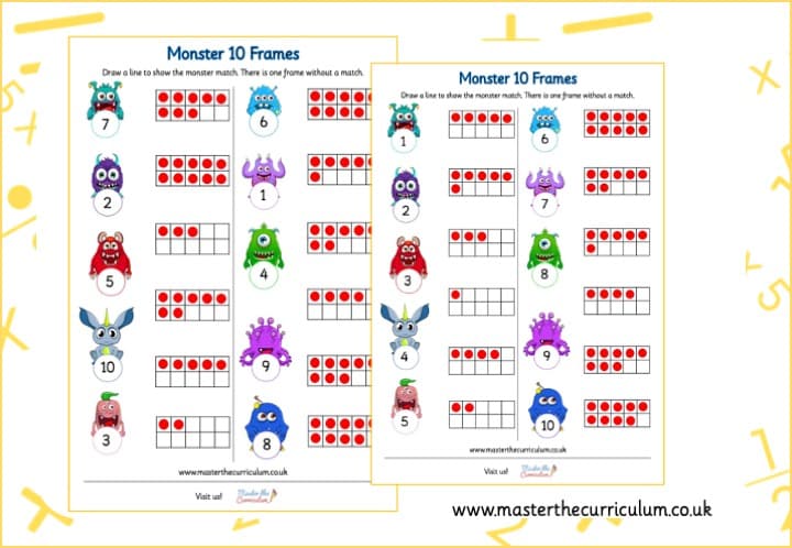 Cover of Monster Themed Ten Frame Match