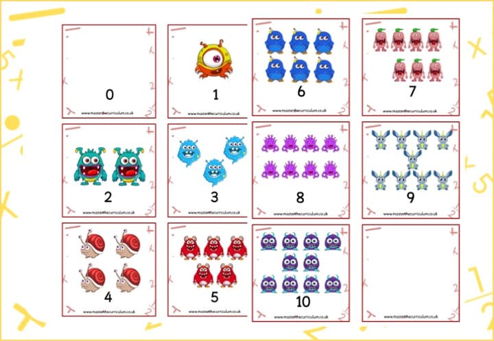 Cover of Monster Themed Digit Cards