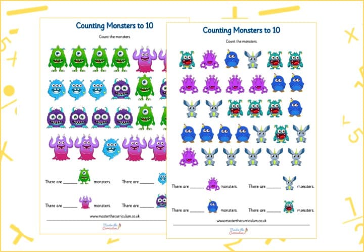 Cover of Monster Themed Counting within 10