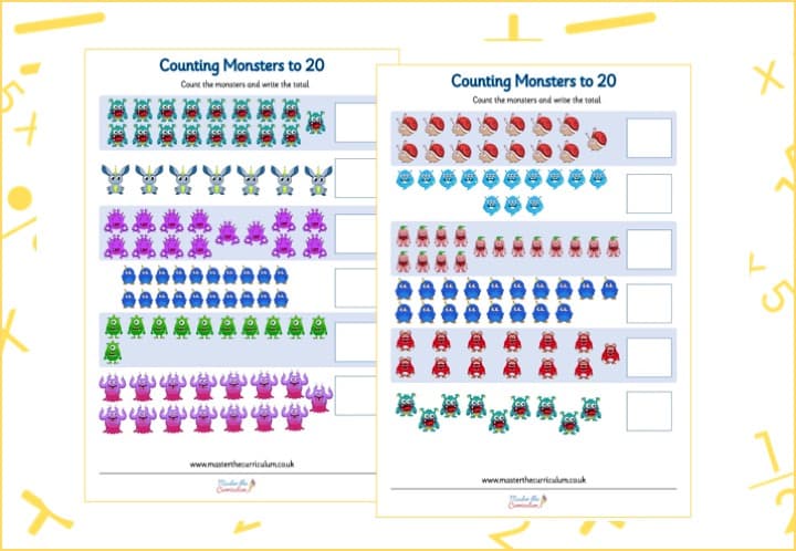 Cover of Monster Themed Counting within 20