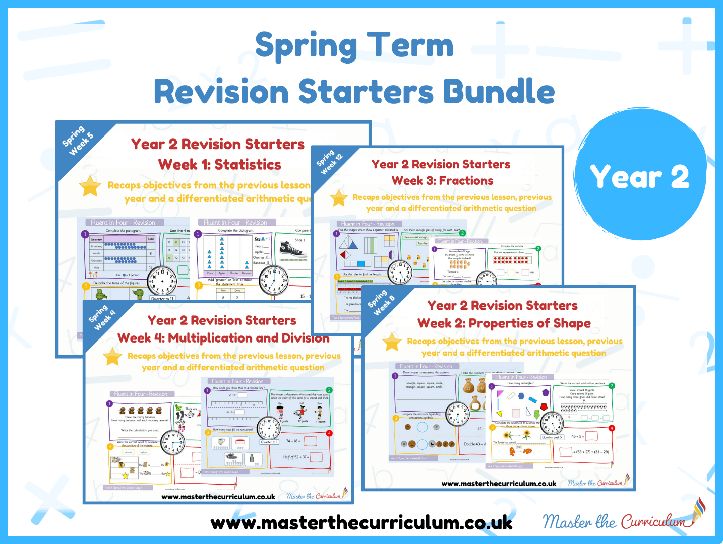 Cover of Year 2 – Spring Term Revision Starter Bundle