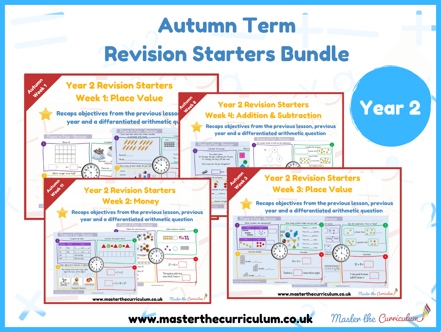 Cover of Year 2 – Autumn Term Revision Starter Bundle
